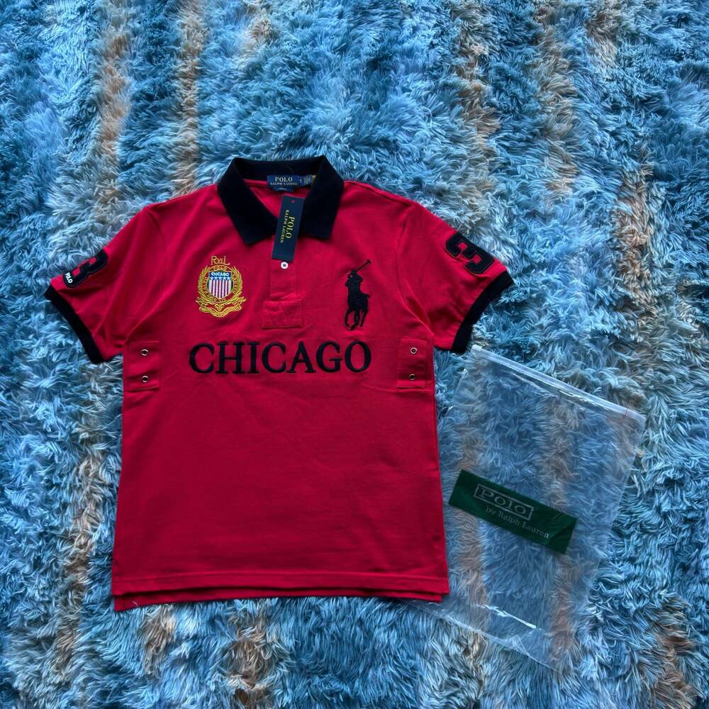 Polo Ralph Lauren Chicago USA #3 Big Pony Slim Fit Polo Shirt